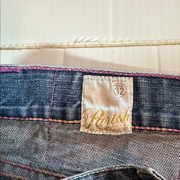 Parish Light Blue-Wash Cotton Denim Shorts 32 waist NWOT - Picture 11 of 16